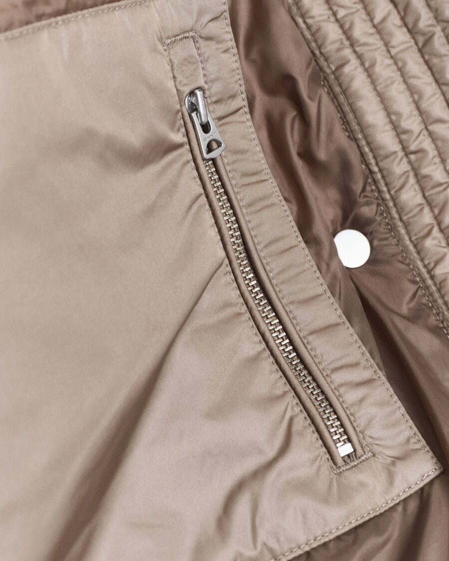 jachetă cu puf relaxed fit - bej taupe