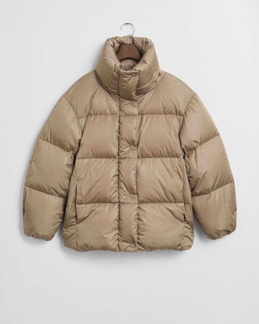 jachetă cu puf relaxed fit - bej taupe