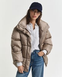 jachetă cu puf relaxed fit - bej taupe