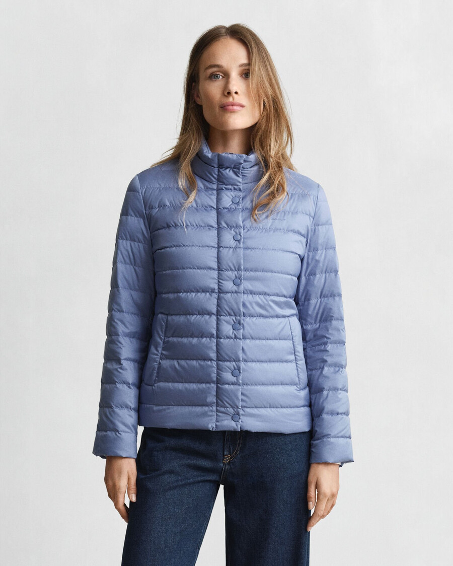 jachetă ușoară cu puf - denim decolorat