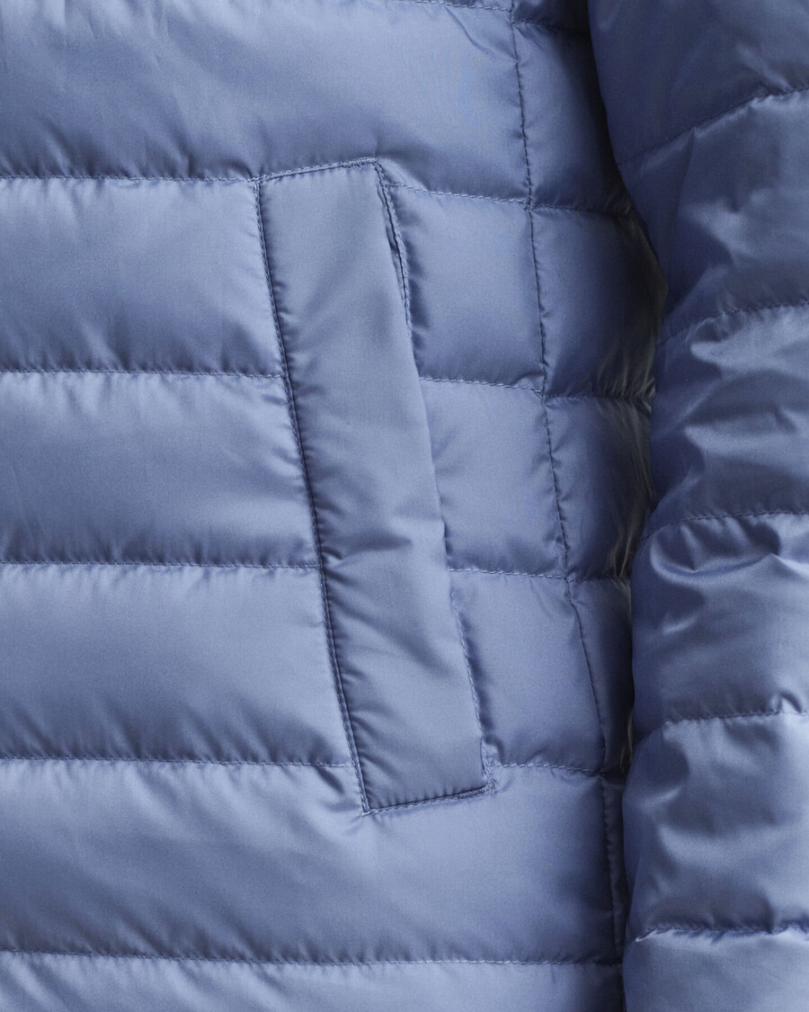 jachetă ușoară cu puf - denim decolorat