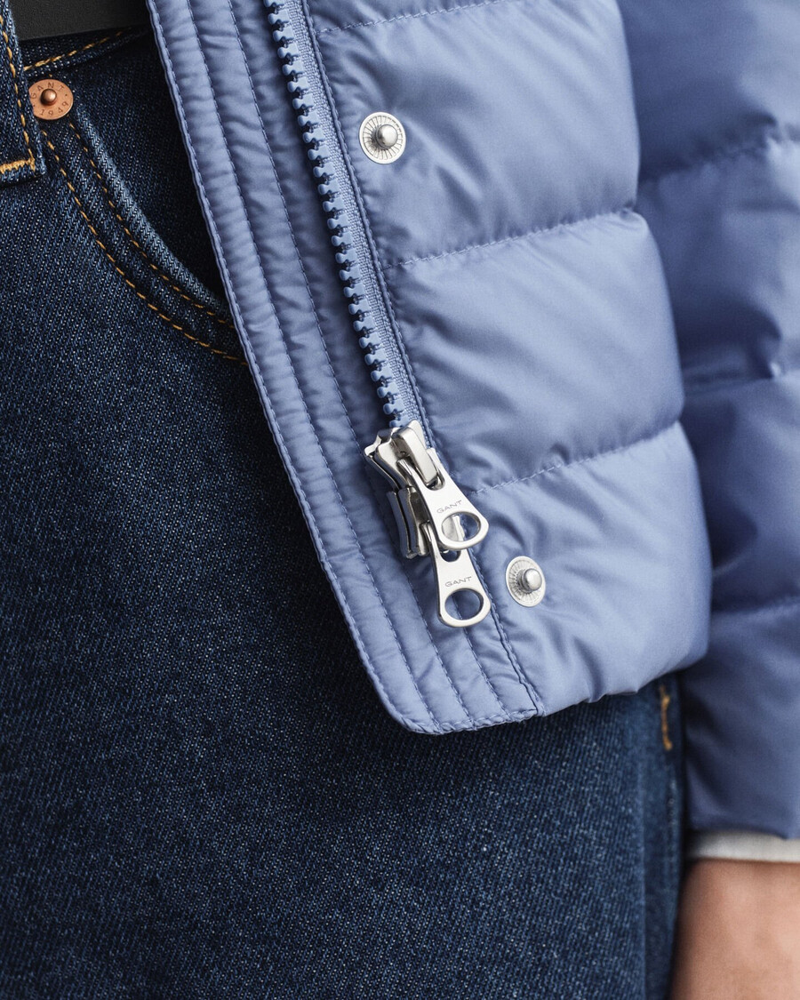 jachetă ușoară cu puf - denim decolorat