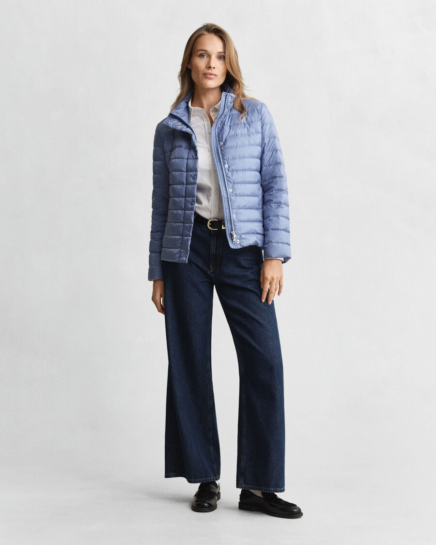 jachetă ușoară cu puf - denim decolorat