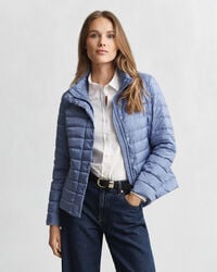 jachetă ușoară cu puf - denim decolorat