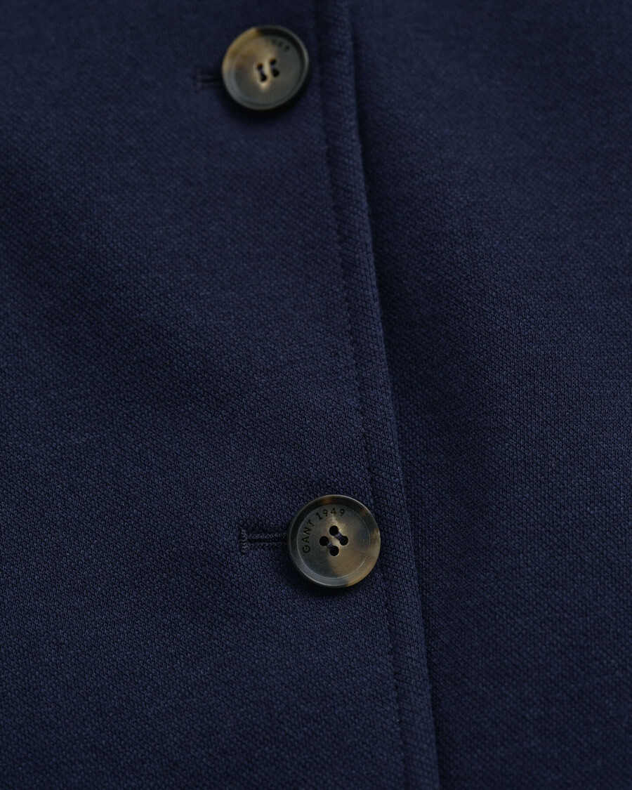 sacou piqué slim fit - albastru seară