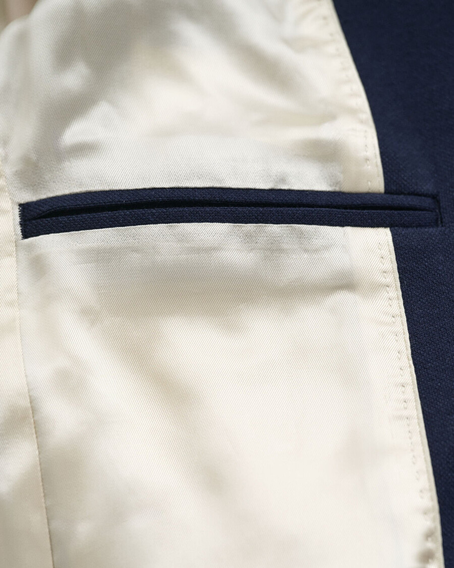sacou piqué slim fit - albastru seară