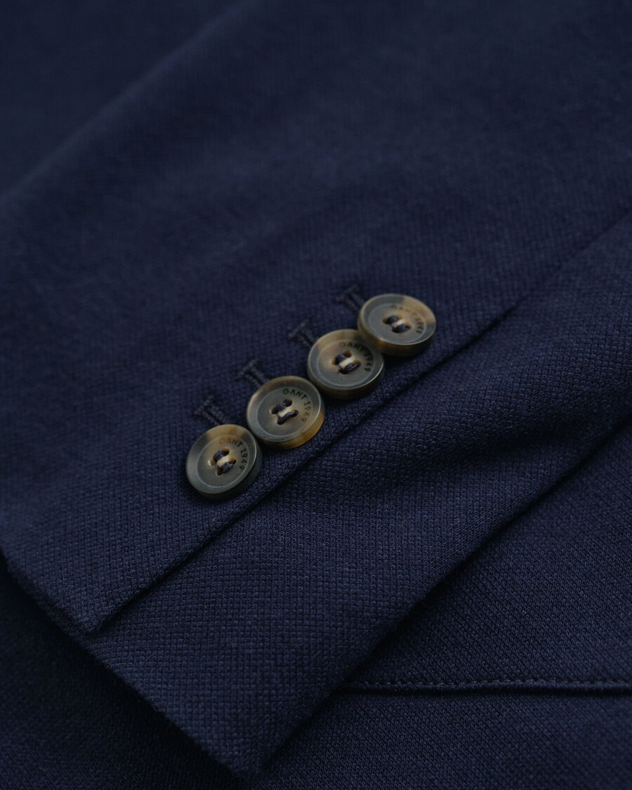 sacou piqué slim fit - albastru seară