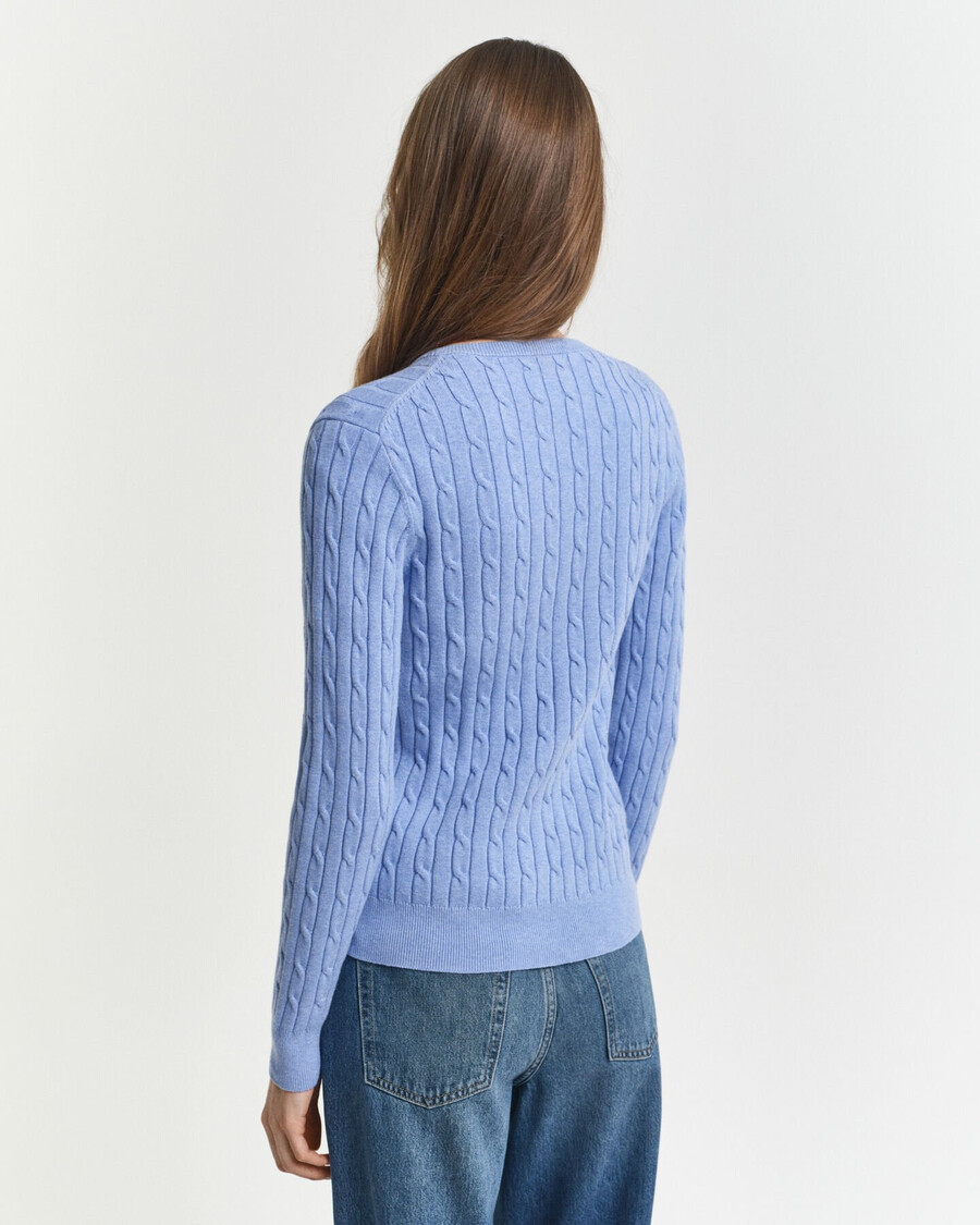 cardigan tricotat din bumbac elastic - clear sky