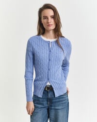 cardigan tricotat din bumbac elastic - clear sky