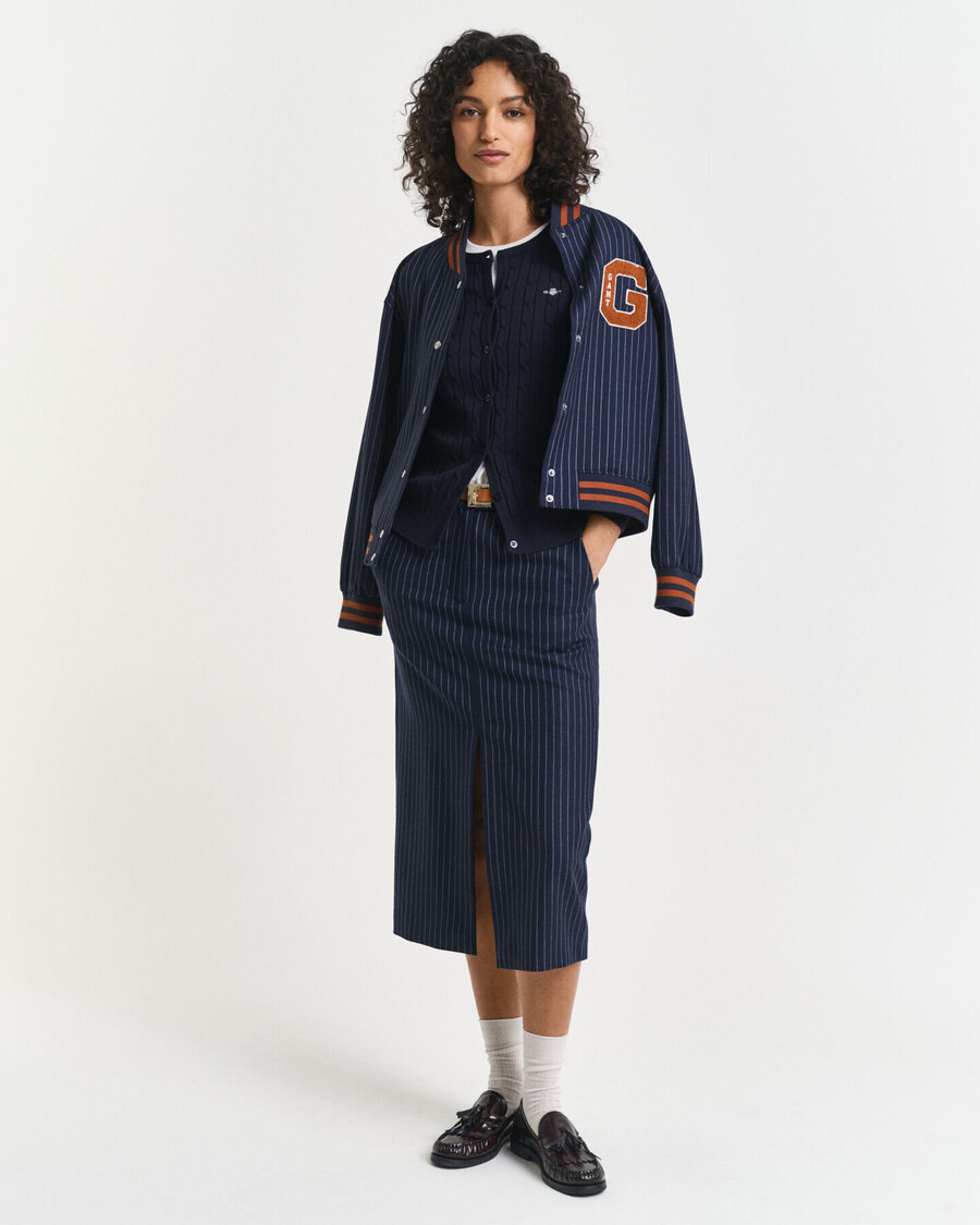 cardigan tricotat din bumbac elastic - albastru seară