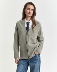cardigan din amestec de lână și cașmir - gri salvie decolorat