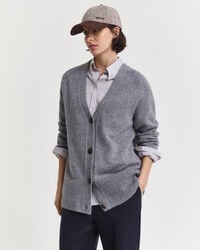 cardigan din amestec de lână și cașmir - gri închis