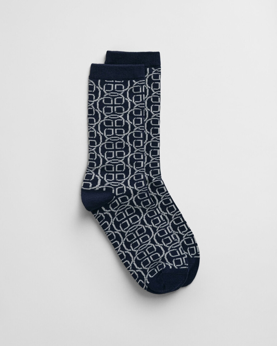 Șosete monogram - albastru de seară