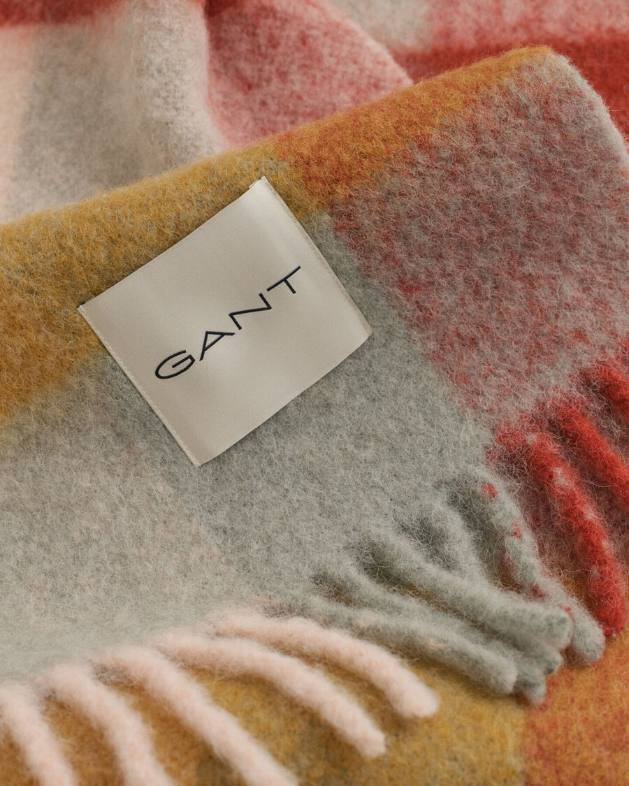 eșarfă din amestec de lână alpaca în carouri - multicolor