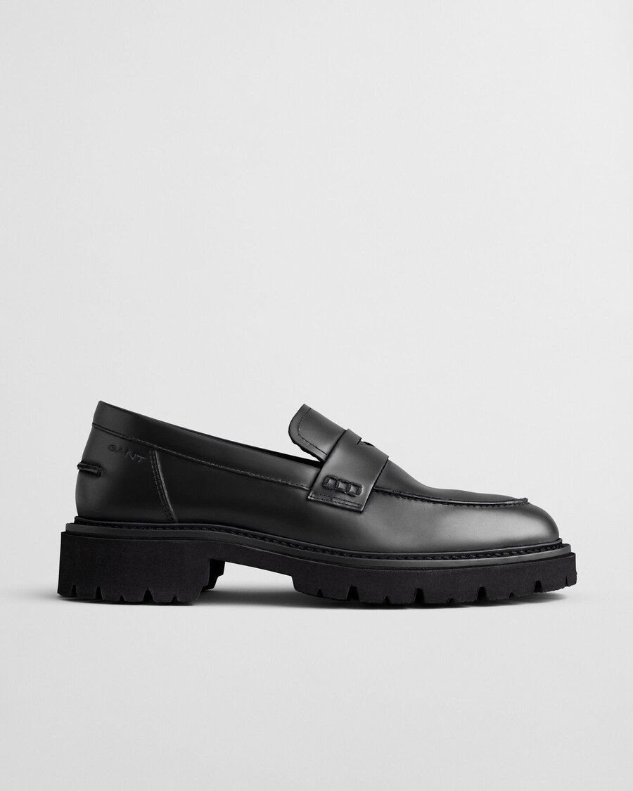 mocasini din piele ivyhill - negri