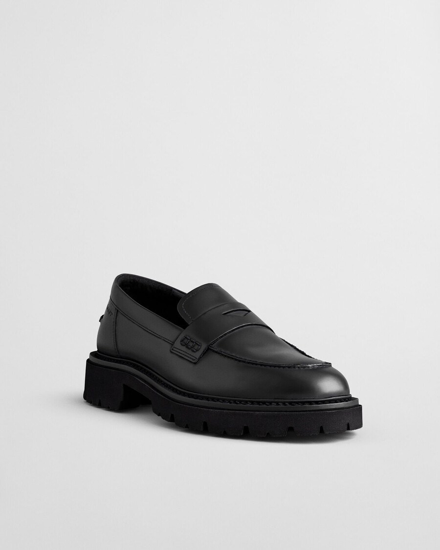 mocasini din piele ivyhill - negri