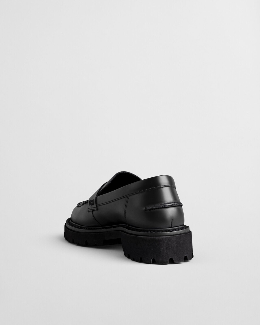 mocasini din piele ivyhill - negri