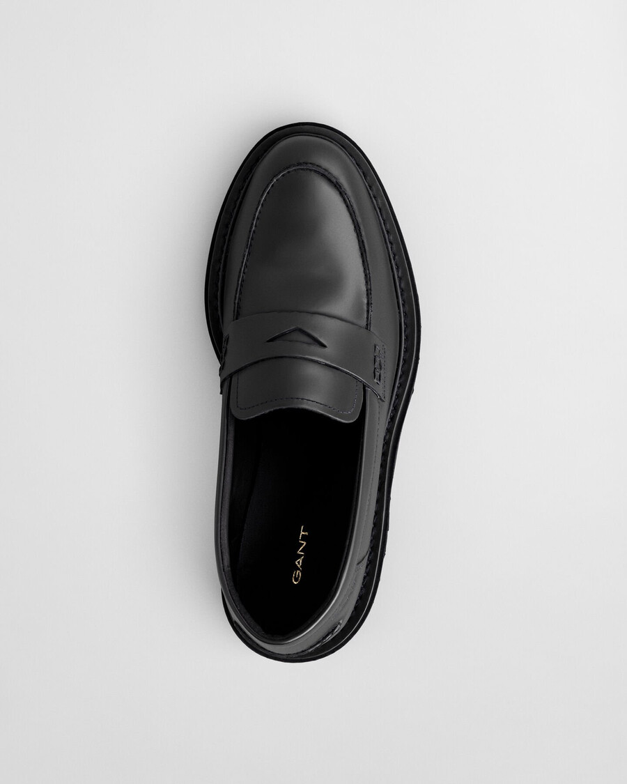 mocasini din piele ivyhill - negri