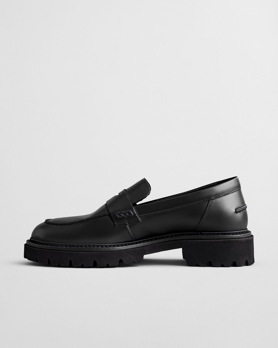 mocasini din piele ivyhill - negri