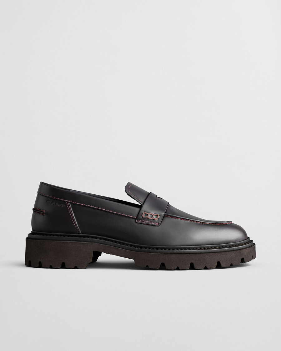 mocasini din piele ivyhill - vișiniu prună