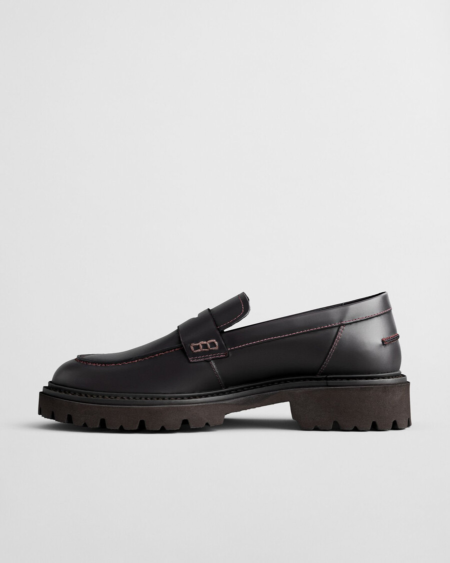 mocasini din piele ivyhill - vișiniu prună