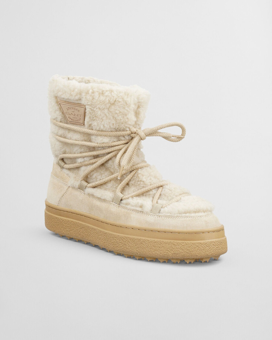 ghete snowhill cu șireturi - dry sand