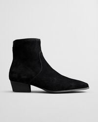 cizme din piele întoarsă bassotte - negru