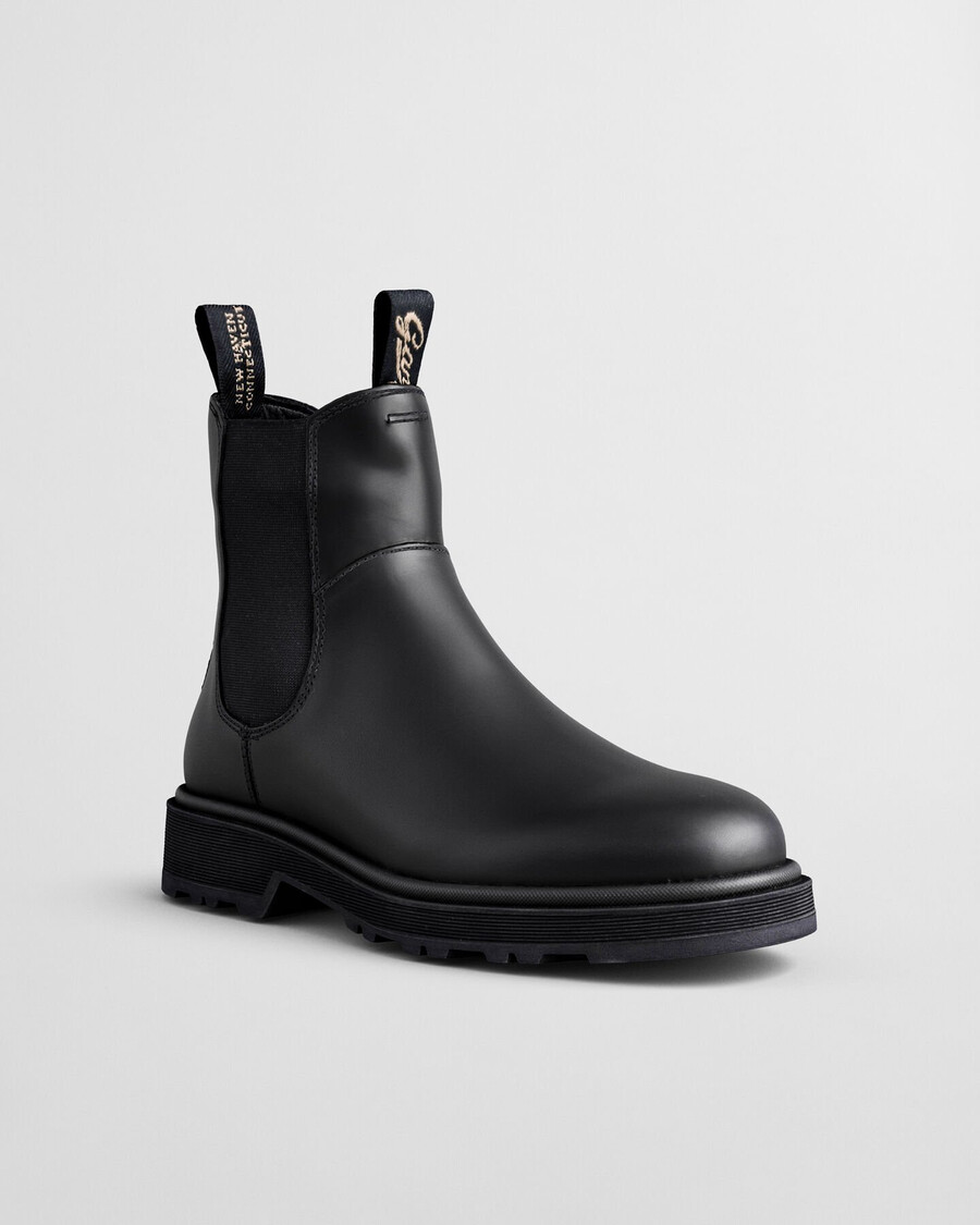 ghete chelsea din piele wootlynne - negre