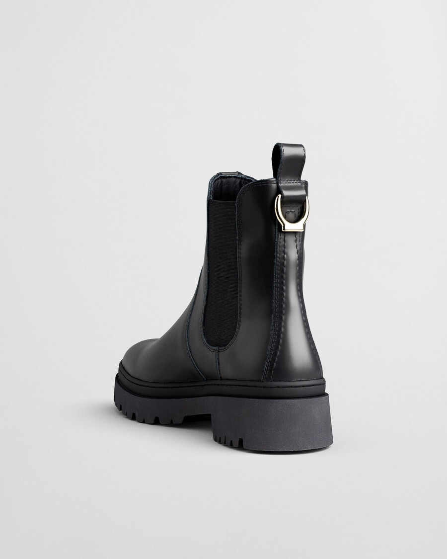 ghete chelsea din piele aligrey - negru