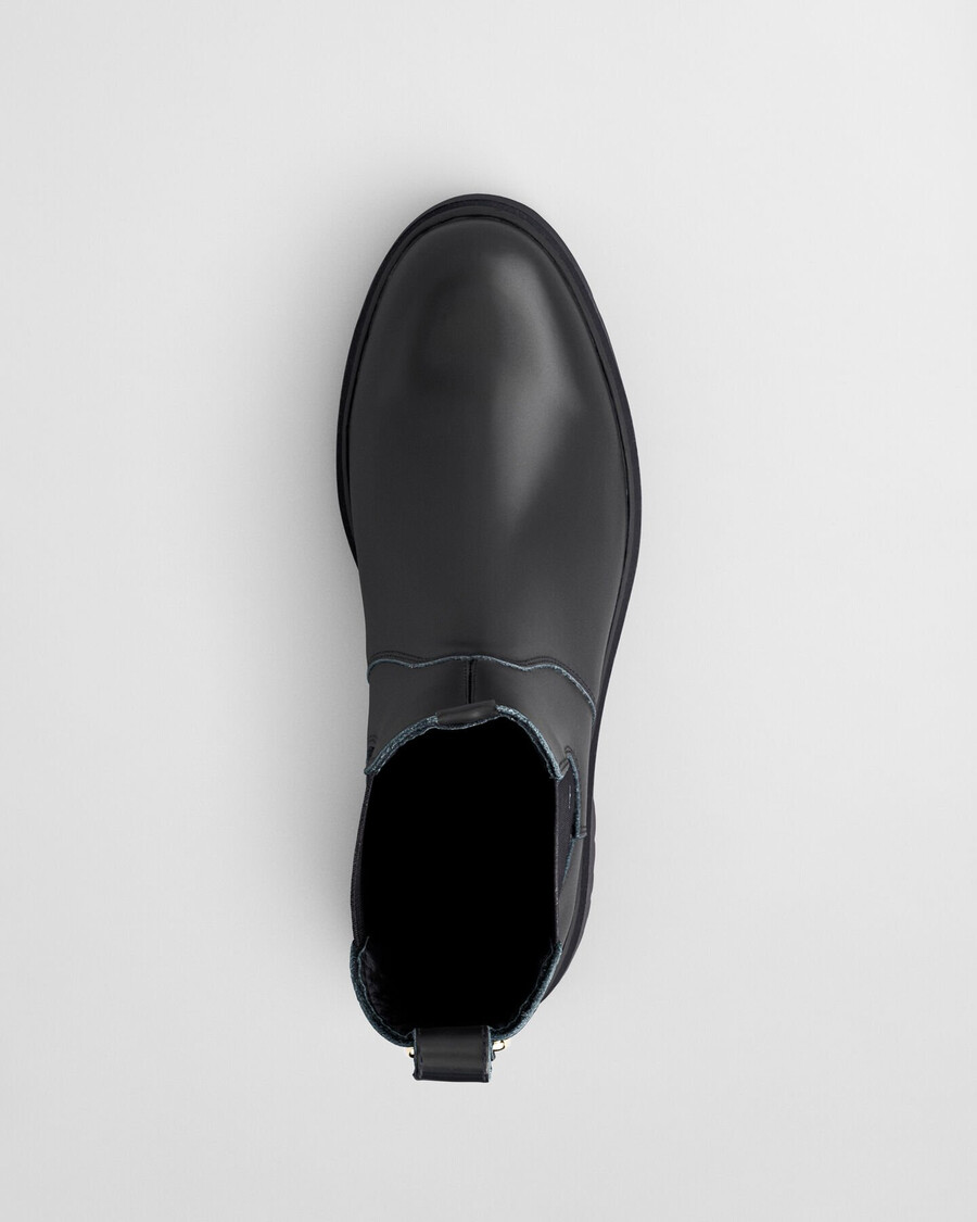 ghete chelsea din piele aligrey - negru